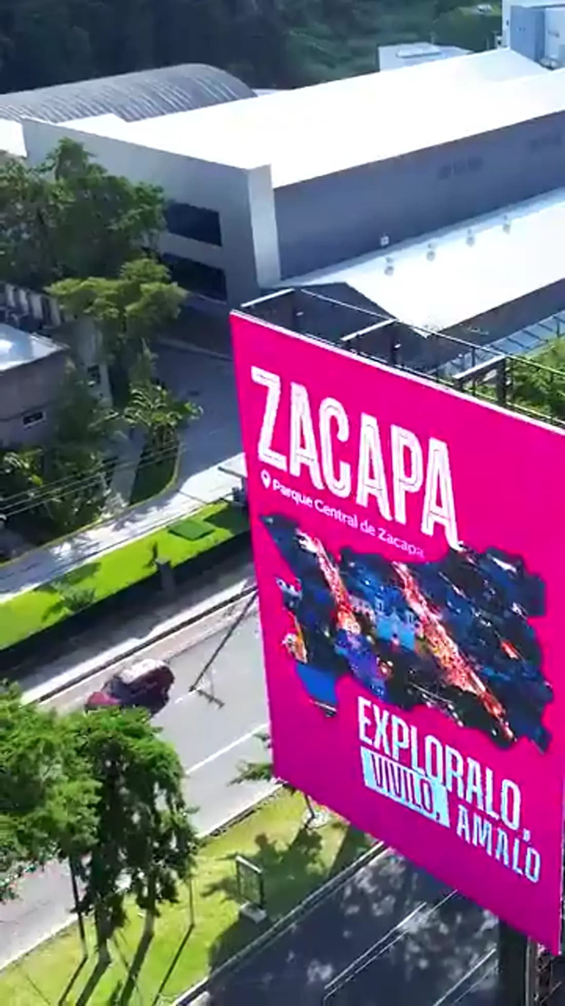 Detalle de la instalación en Campaña de promoción turística de Guatemala